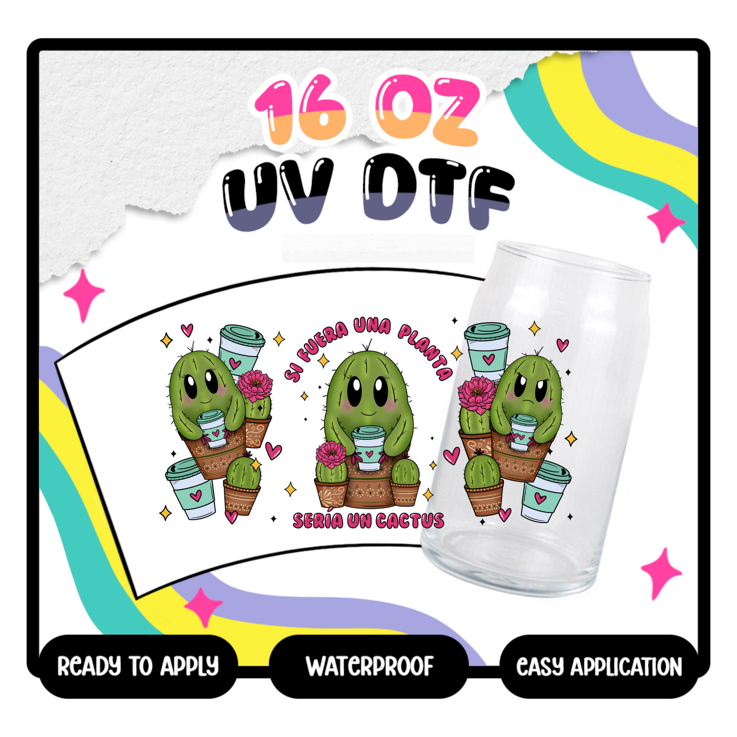 Cactus - 16 oz Glass Wrap