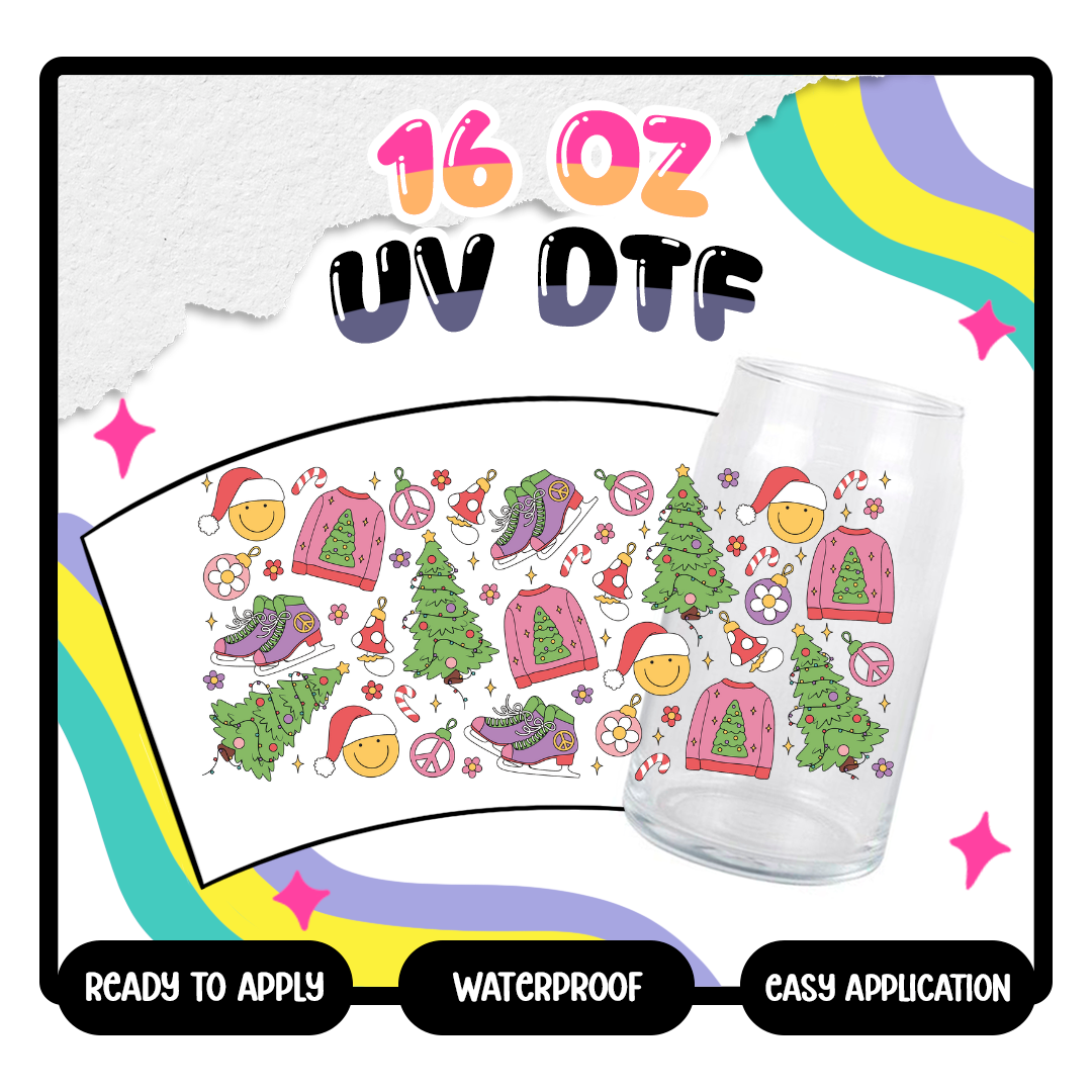 Xmas Girly Things - 16 oz Glass Wrap
