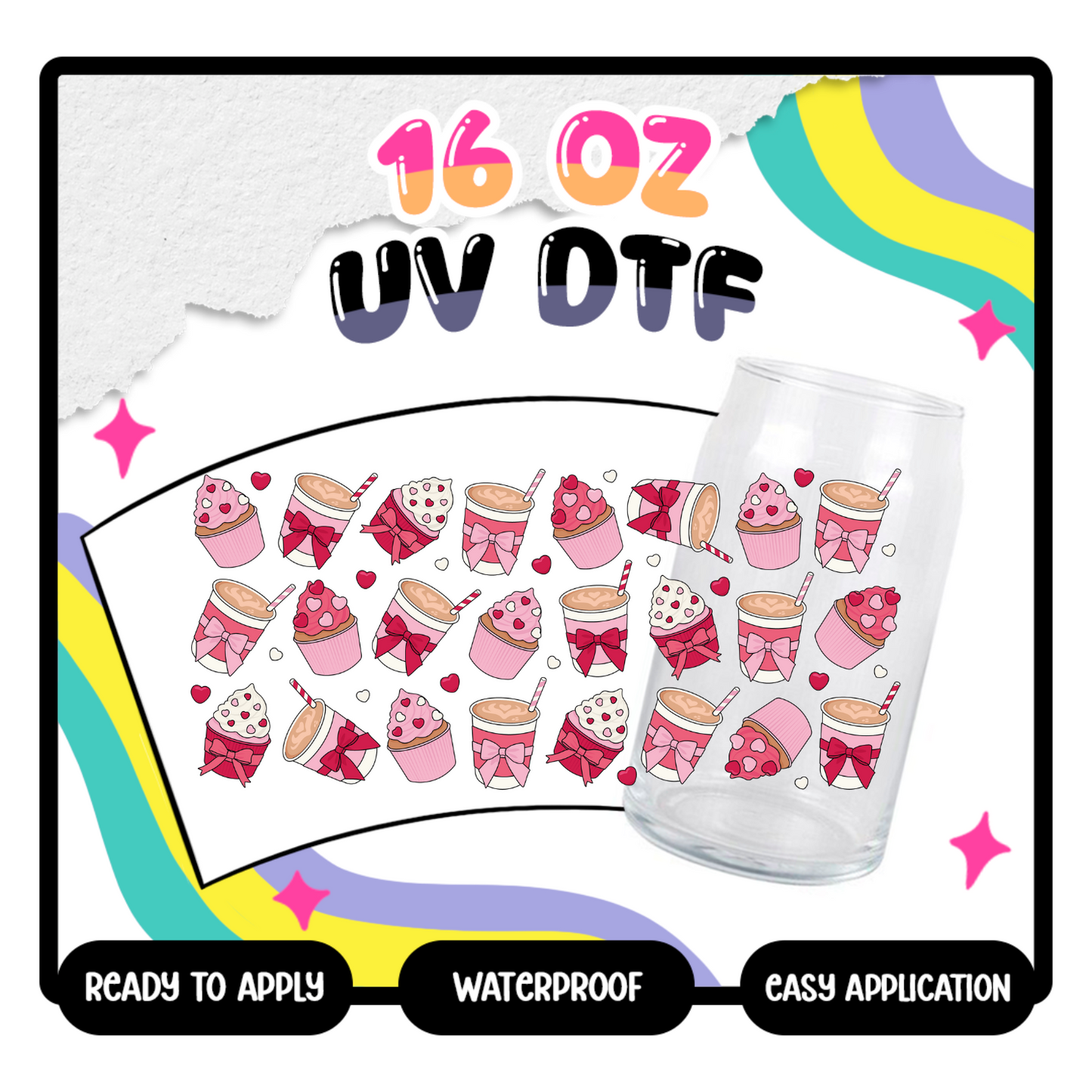 V-day Coffee - 16 oz Glass Wrap
