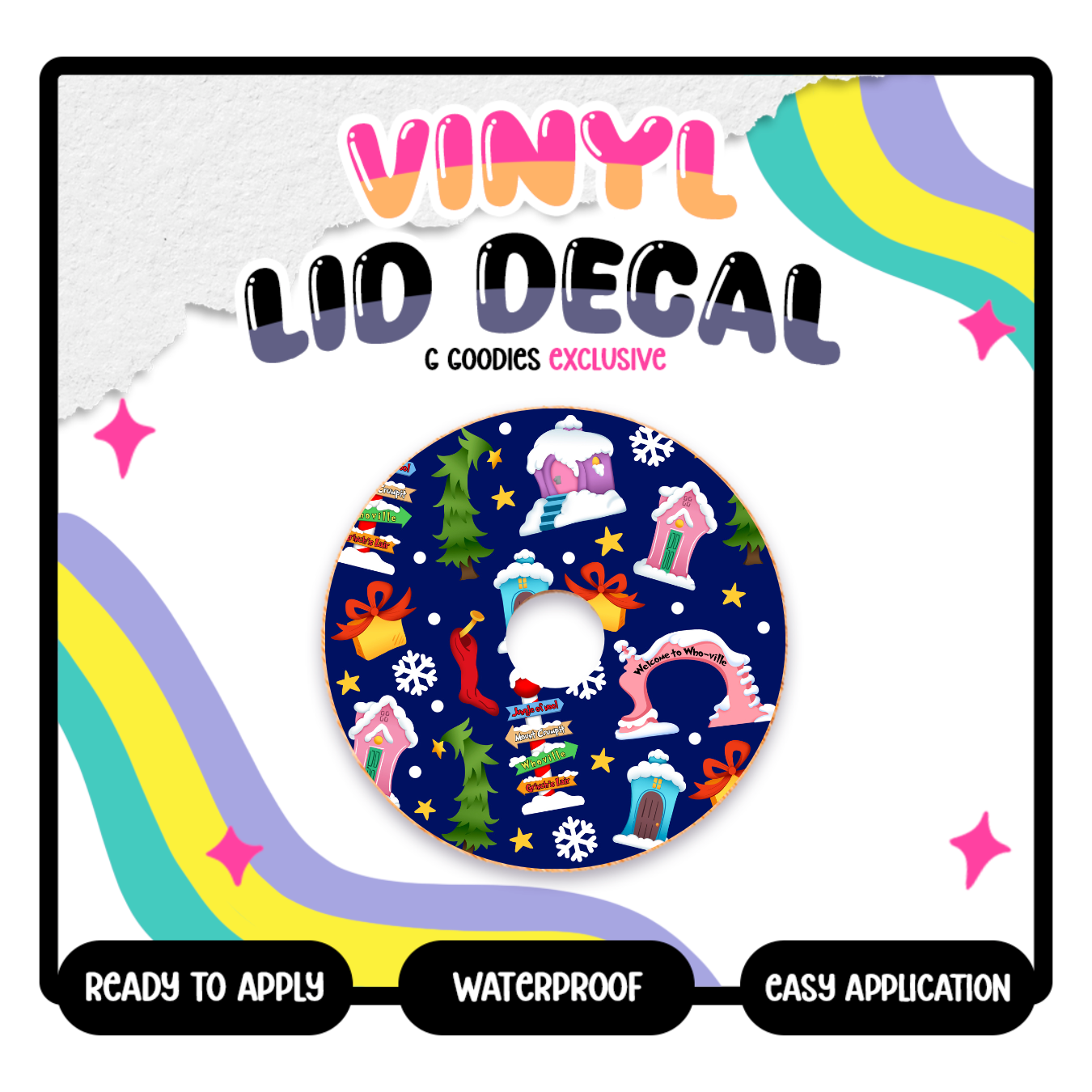 Baby Stole Xmas - Vinyl Lid Decals Exclusive