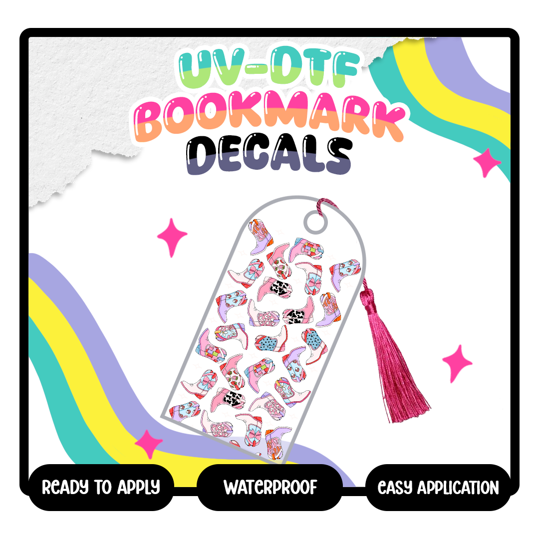 Funky Boots - UV-DTF Bookmark Decal (Double Sided)
