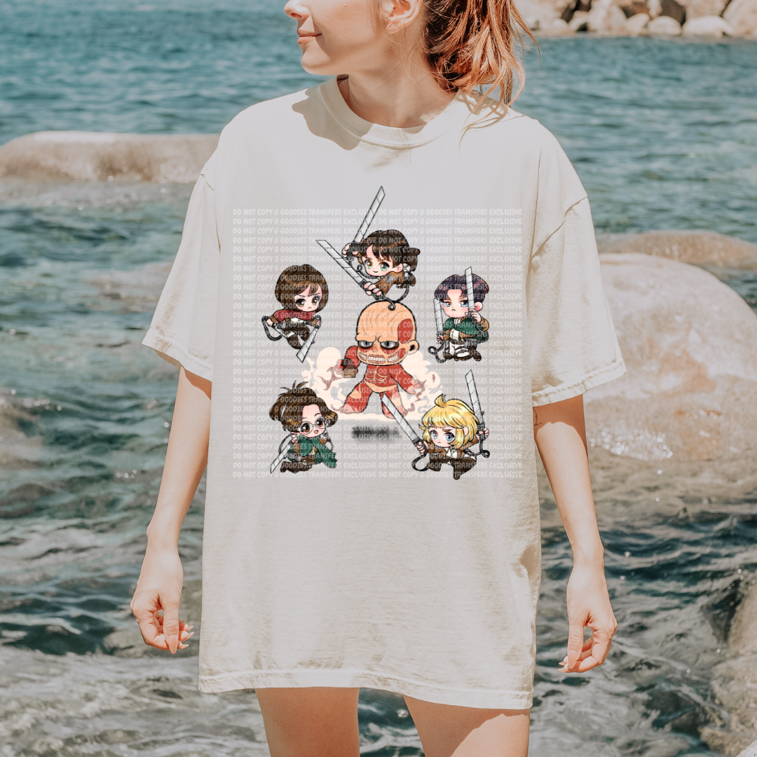 Titan Anime Chibi - Clear Film Screen Print Exclusive