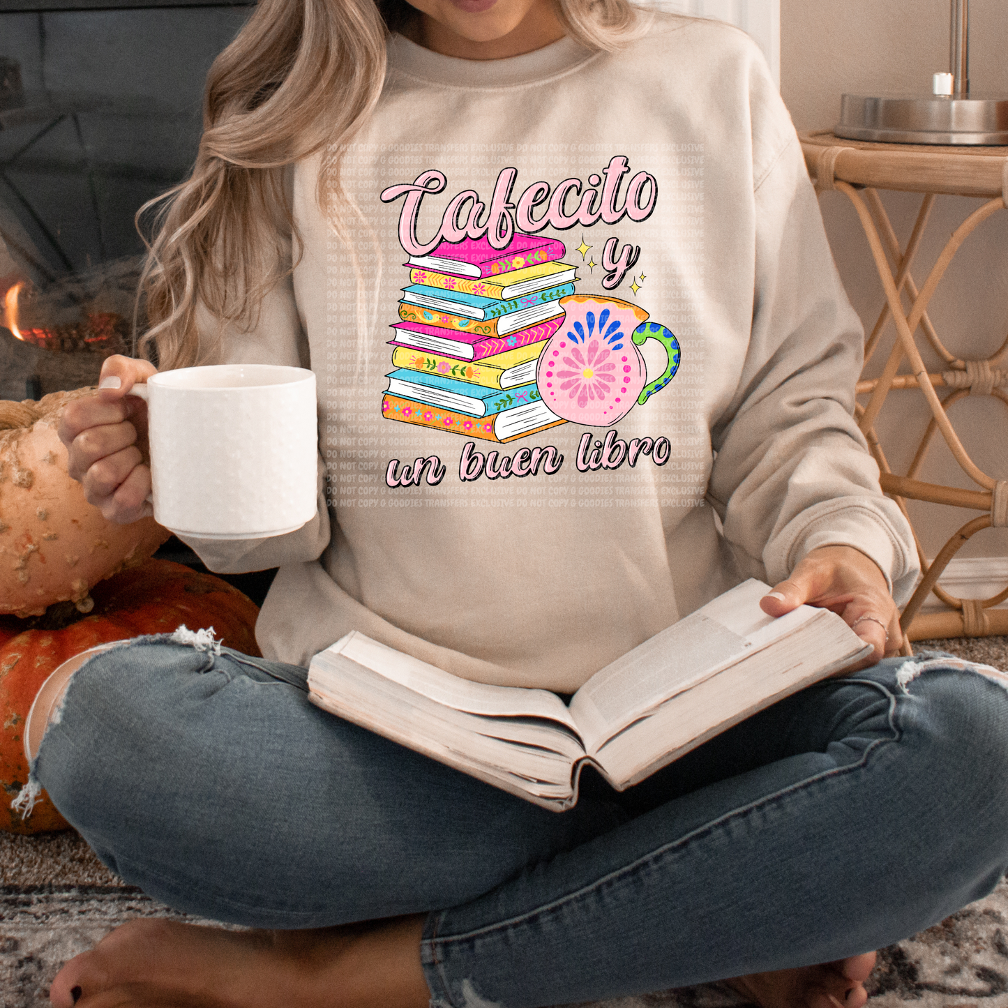 Cafecito Y Un Buen Libro - Clear Film Screen Print Exclusive