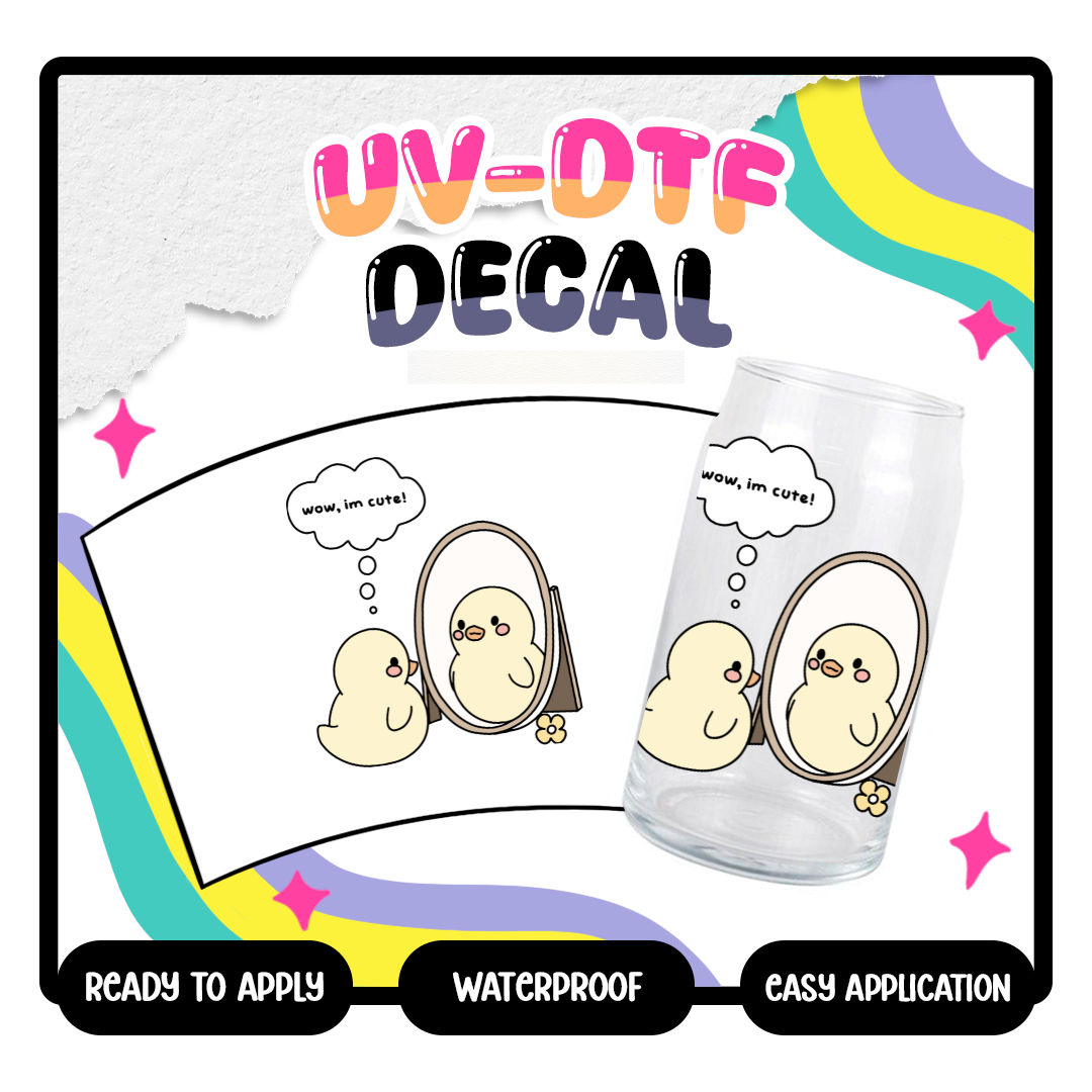 Wow...I'm Cute - 4 in UV DTF DECAL