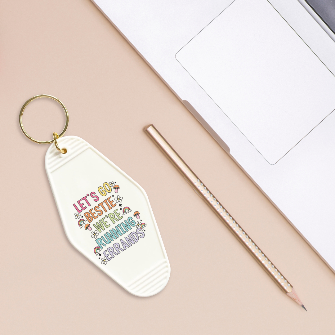 Lets Go Bestie - Motel Keychain Decal