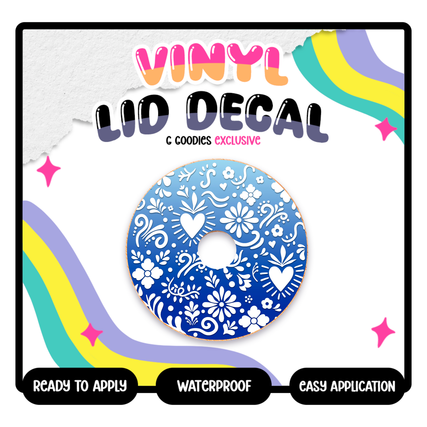 Ombre Background - Vinyl Lid Decals