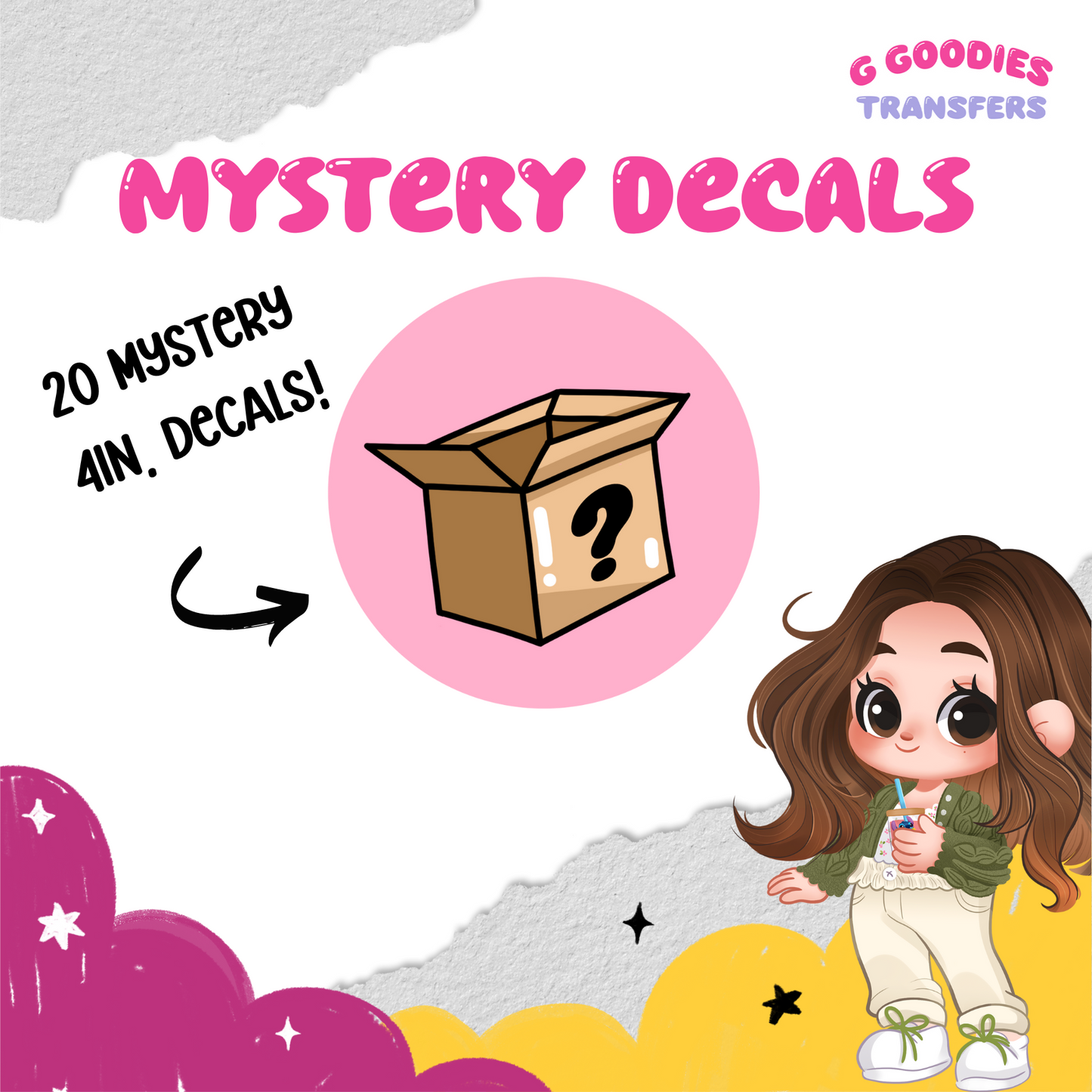 4in. Mystery UVDTF Decals 20pcs