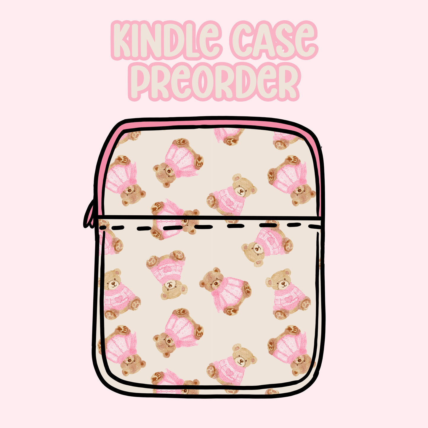 Pink Teddy- Kindle Case