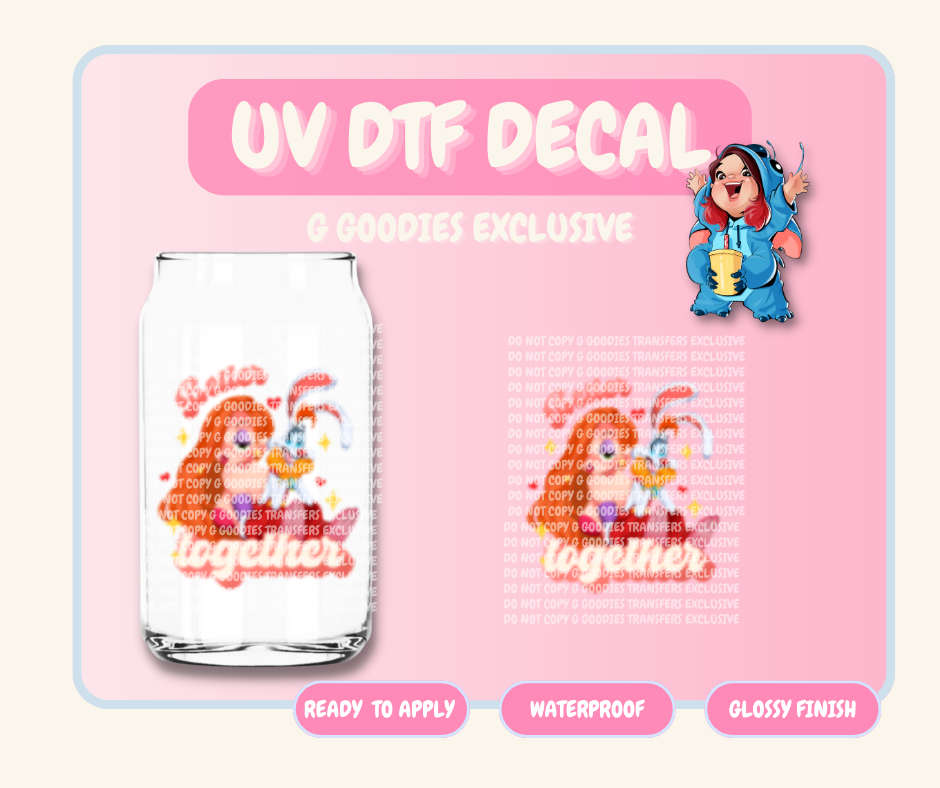 Better Together - 4 in UV DTF DECAL EXCLUSIVE