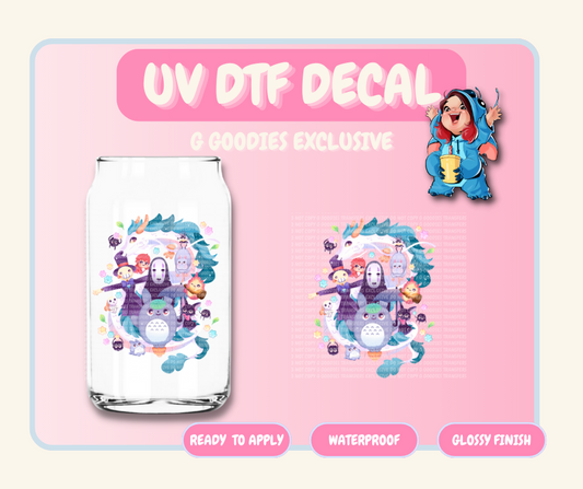 Anime Cuties - 4 in UV DTF DECAL EXCLUSIVE