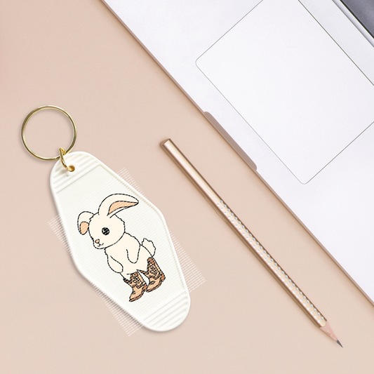 Cowboy Bunny - Motel Keychain Decal