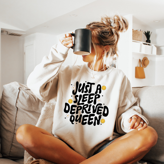 Sleep Deprived Queen - Clear Film Screen Print