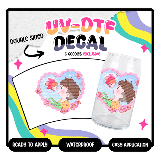 Fish Anime Heart - 4 in UV DTF DECAL EXCLUSIVE (Double Sided)