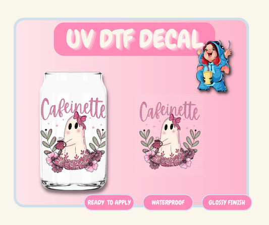 Cafeinette - 4 in UV DTF DECAL