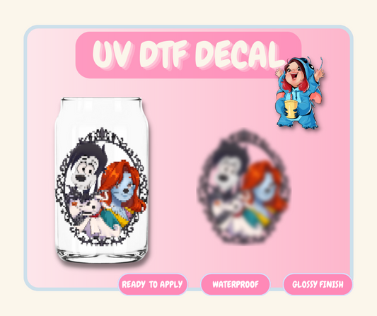 C9 Skeleton And Girl Mashup  - 4 in UV DTF DECAL EXCLUSIVE