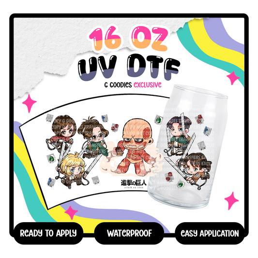 Titan Anime Chibi - 16 oz Glass Wrap Exclusive