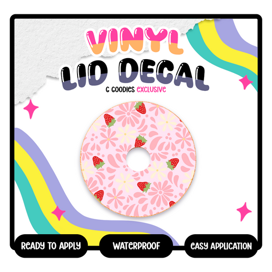 Strawberry Talavera - Vinyl Lid Decals