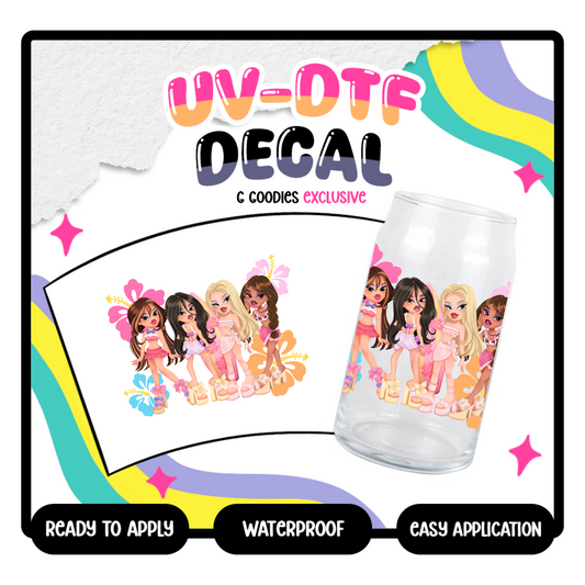 Bratty Beach  - 4 in UV DTF DECAL EXCLUSIVE