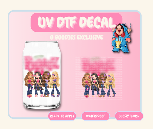 Flower Girlz - 4 in UV DTF DECAL EXCLUSIVE