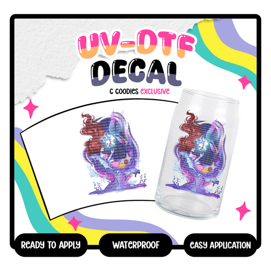 Spooky Mermaid - 4 in UV DTF DECAL EXCLUSIVE