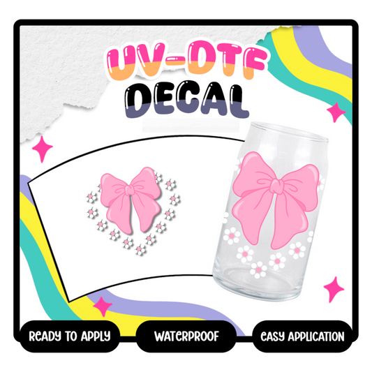 Coquette White Barro Heart - 4 in UV-DTF Decal