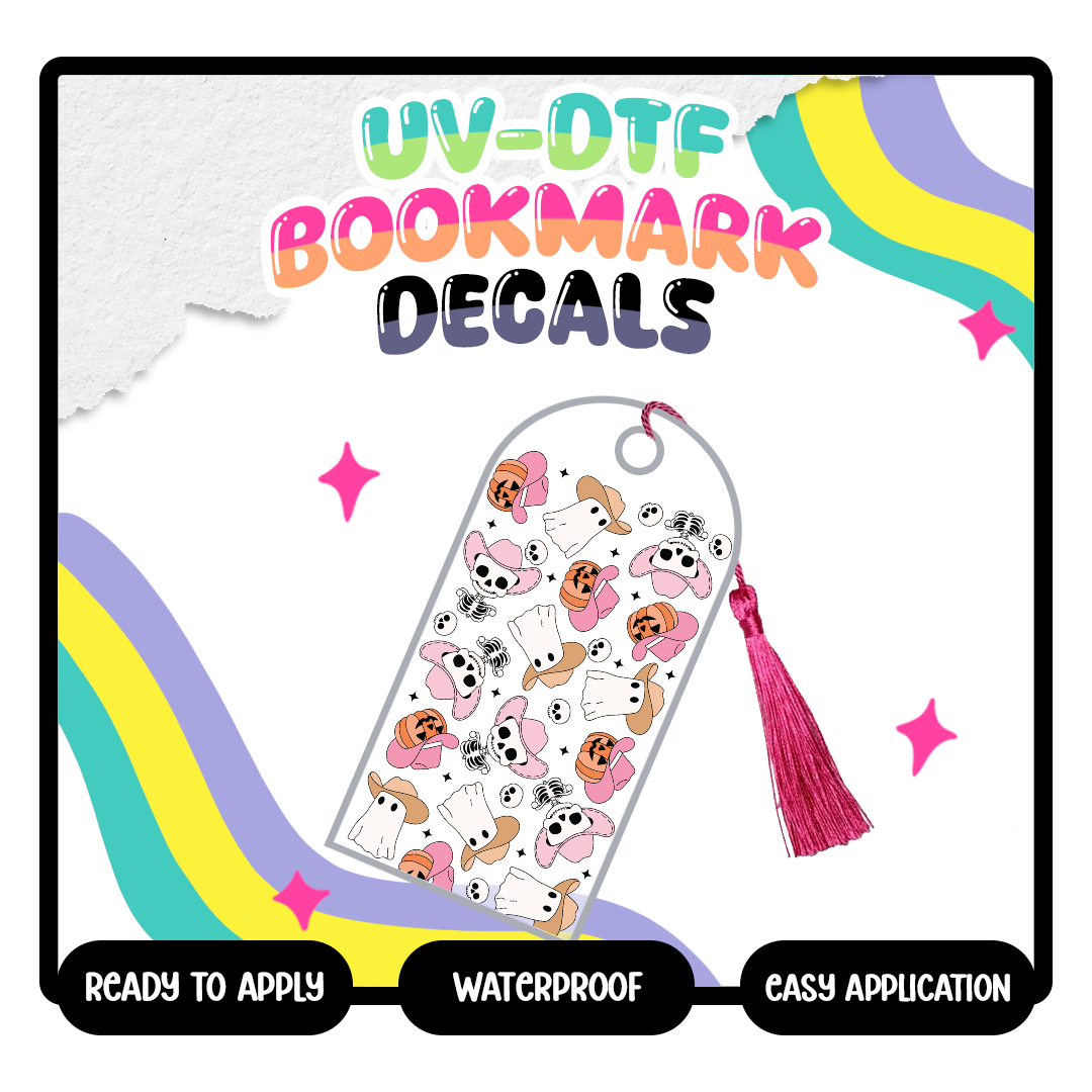 Spooky Cowboy - UV-DTF Bookmark Decal (Double Sided)