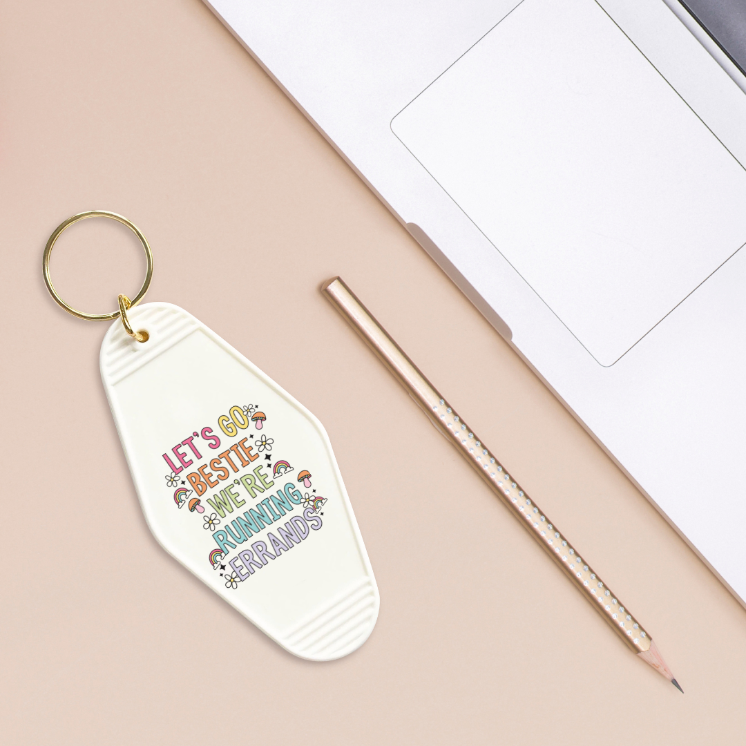 Lets Go Bestie  - Motel Keychain Decal