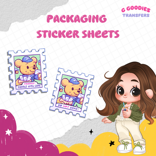 Honey Bear - Sticker Packaging Sheets (100 Stickers)