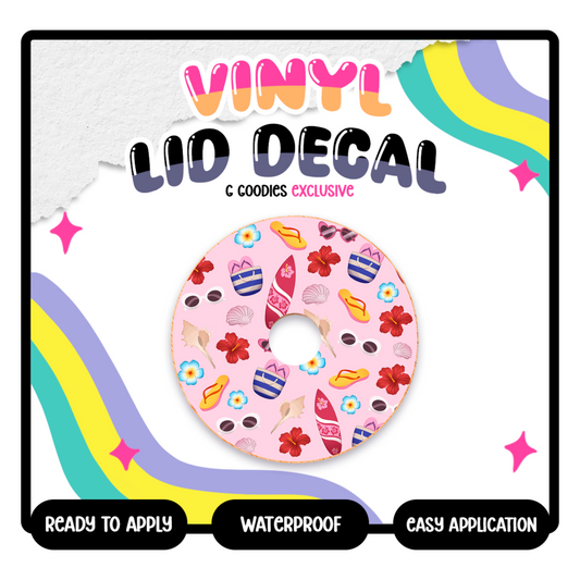 Bratty Beach - Vinyl Lid Decals