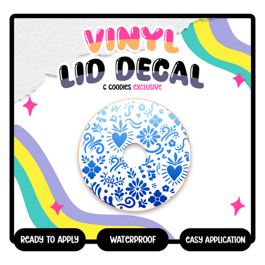 Ombre Design White Background  - Vinyl Lid Decals