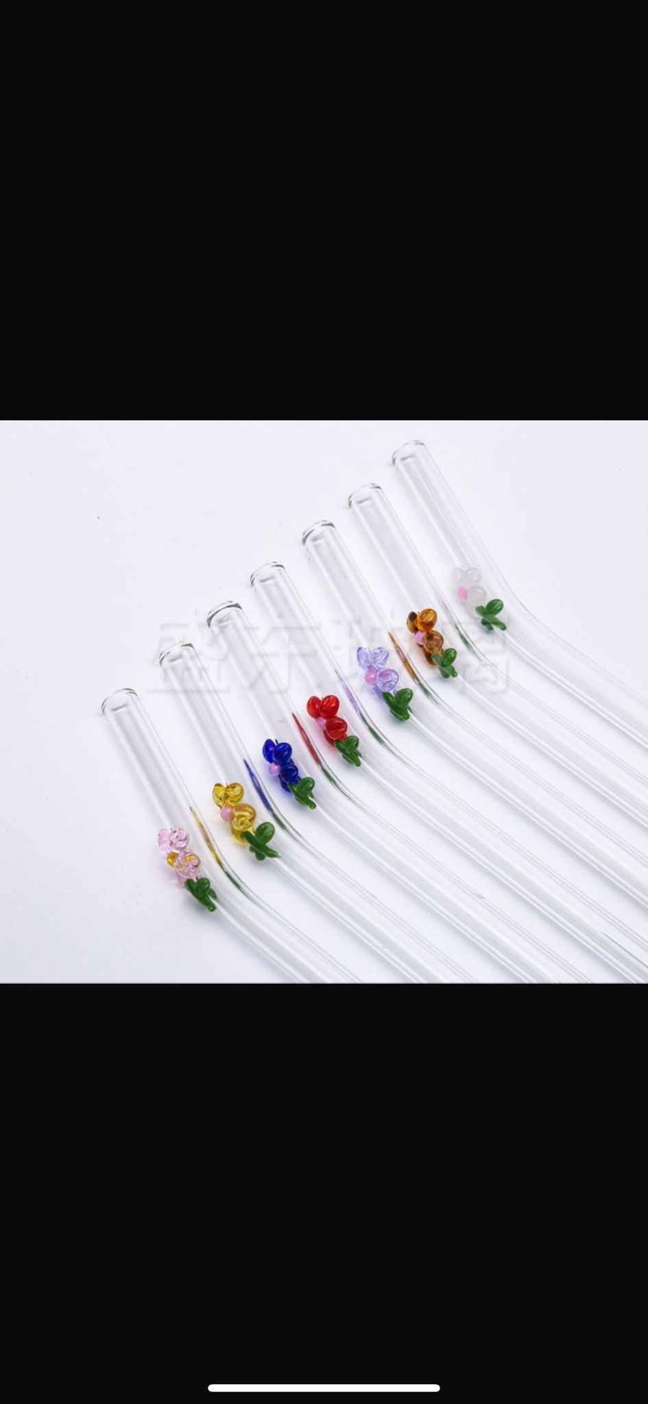 Flower Glass Straw