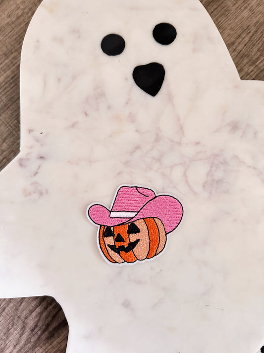 Pumpkin Cowboy - Embroidered Patch