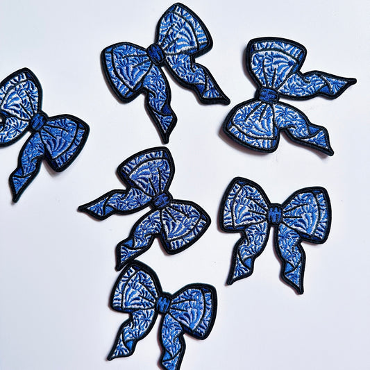 Blue Talavera Bow - Embroidered Patch