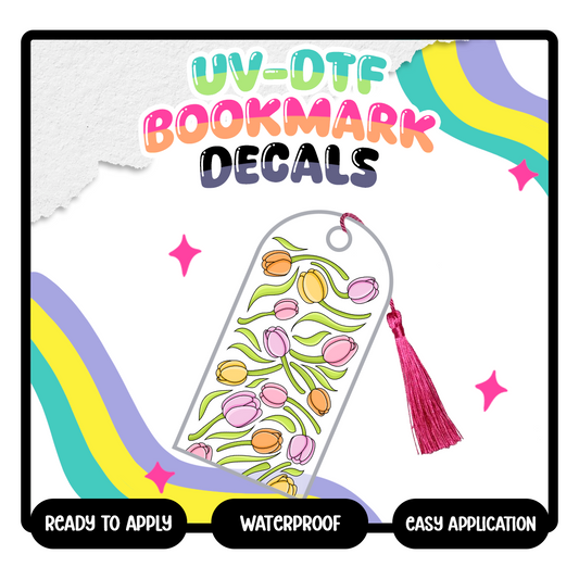 Tulips - UV-DTF Bookmark Decal (Double Sided)