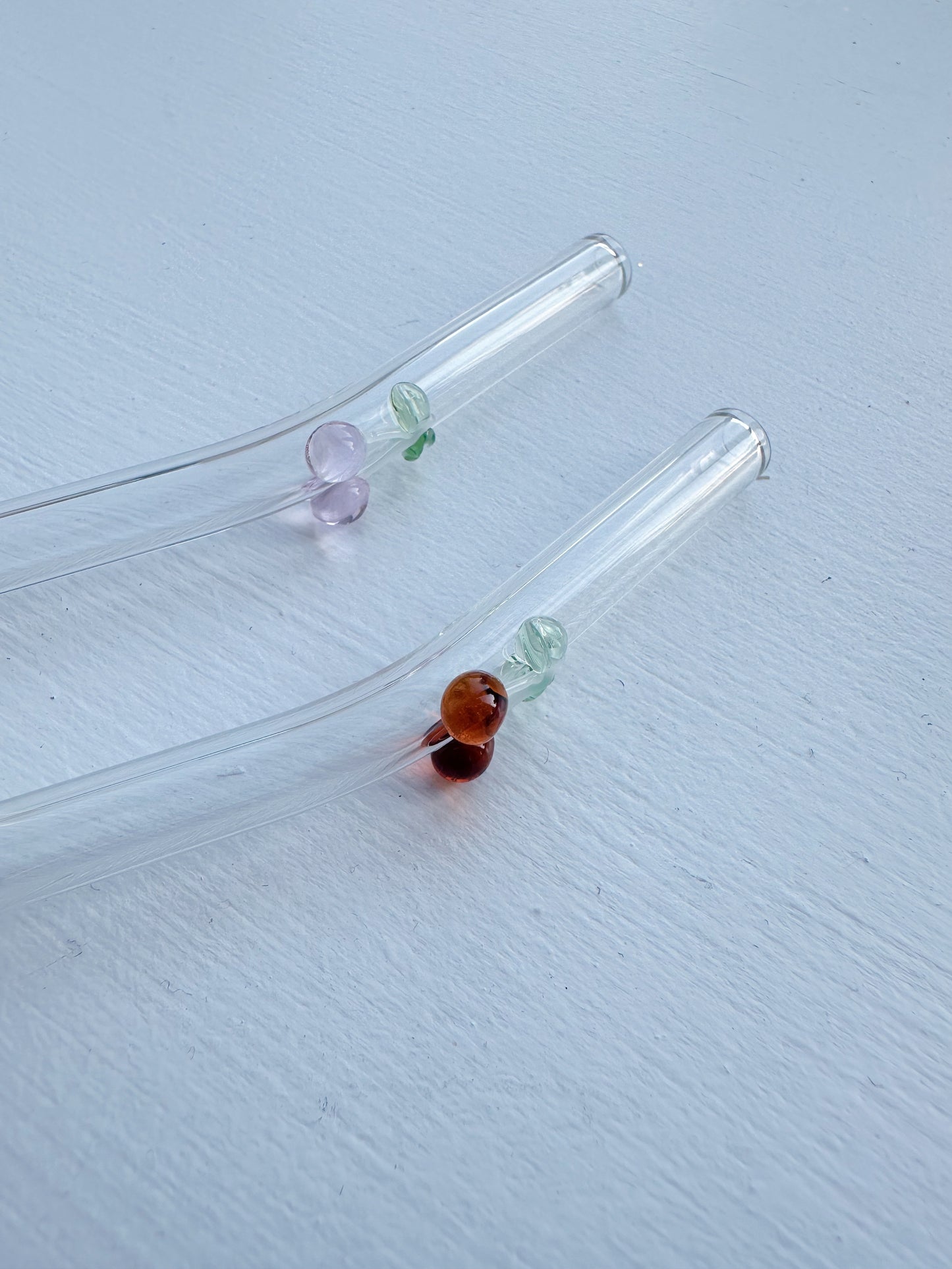 Cherry  Glass Straw