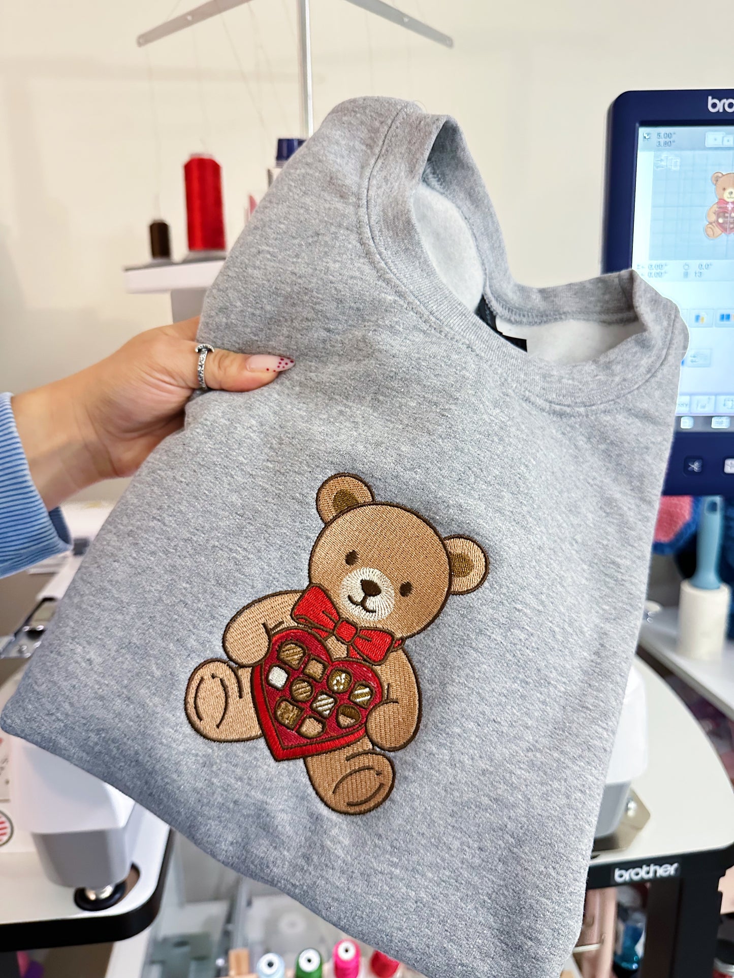Choco Bear - Embroidered Sweater