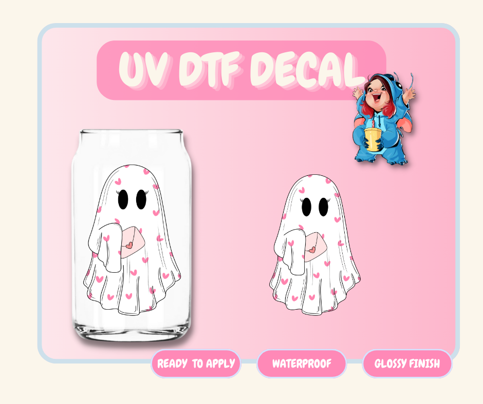 Ghost Love Letters - 4 in UV DTF DECAL