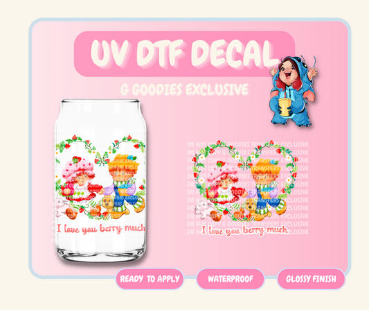 ILY Berry Much - 4 in UV DTF DECAL EXCLUSIVES