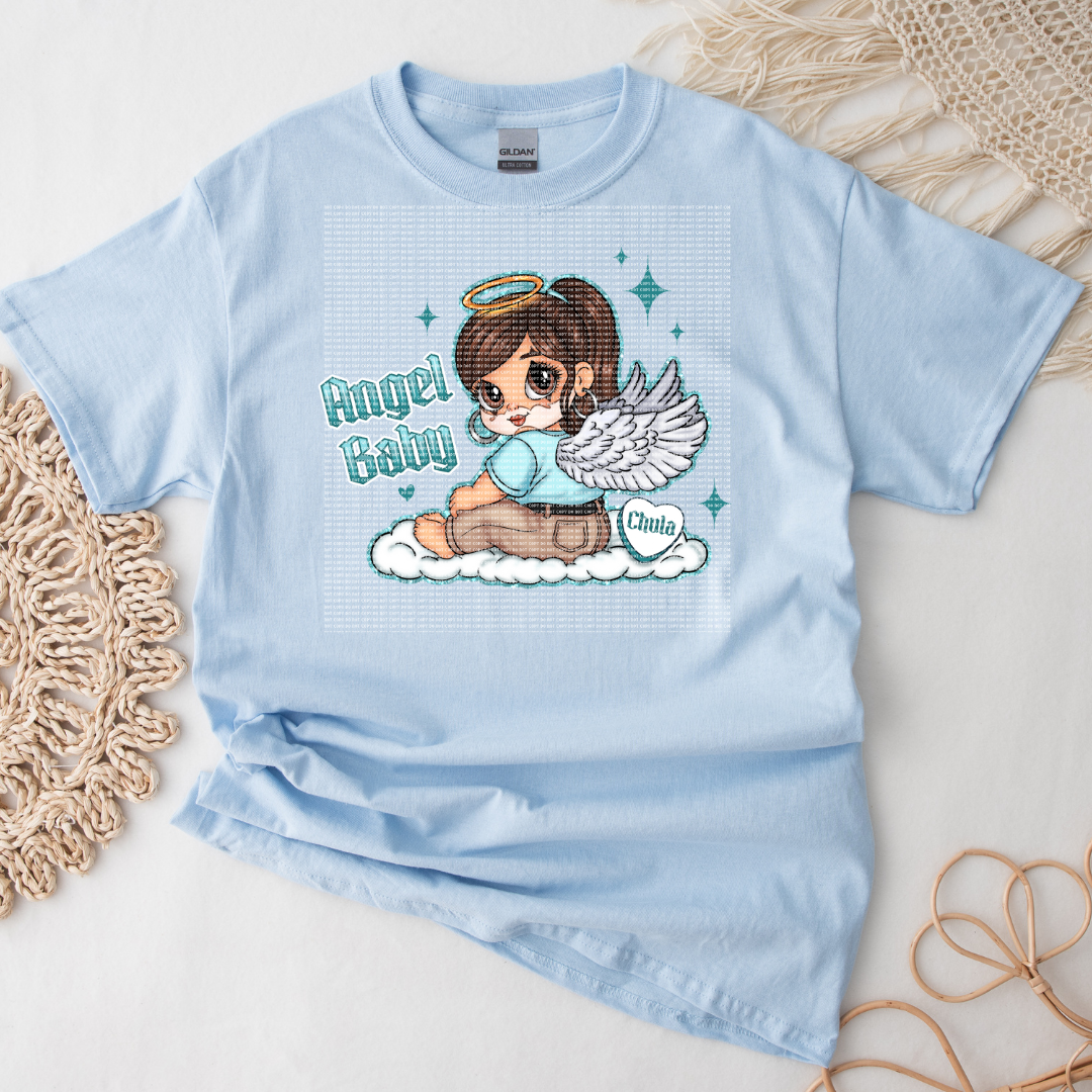 Angel Baby - Clear Film Screen Print